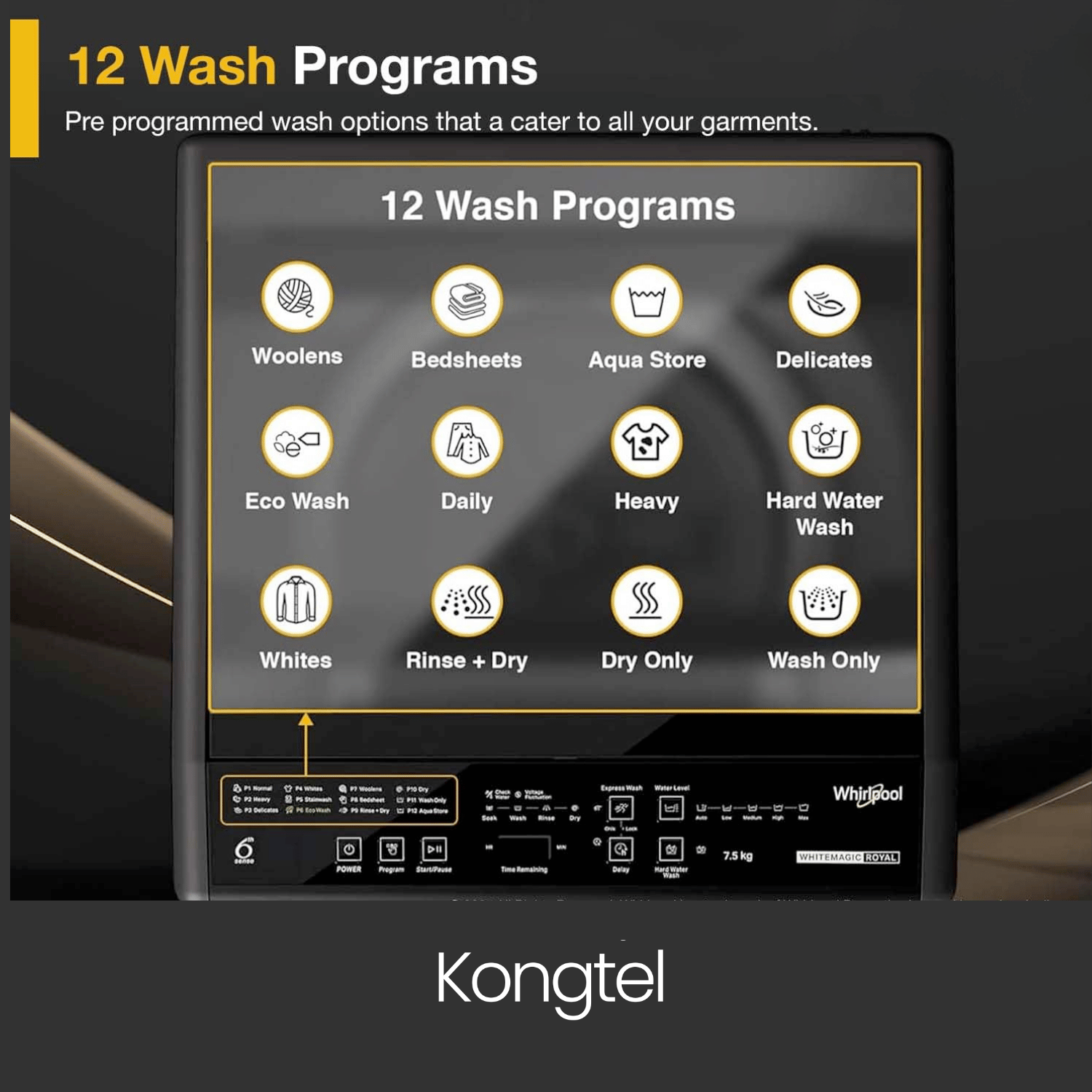 Kongtel Royal Fully-Automatic Top Loading Washing Machine - Image 2