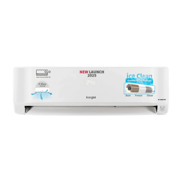 Kongtel - 1.4 Ton 3 Star Inverter Split AC (Adjustable Cooling, Anti-dust Filter,  White)