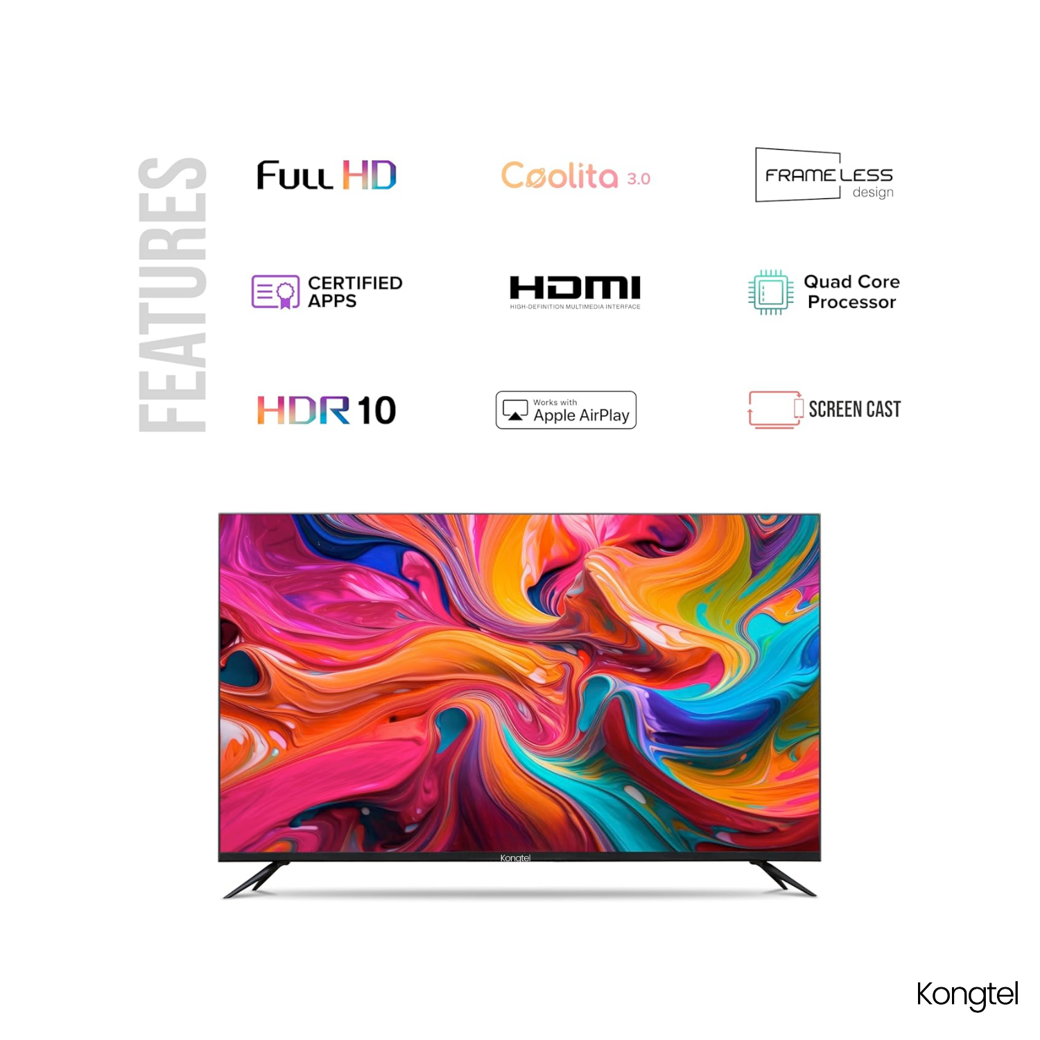 Kongtel108cm (43 inches) Smart LED TV - Image 3